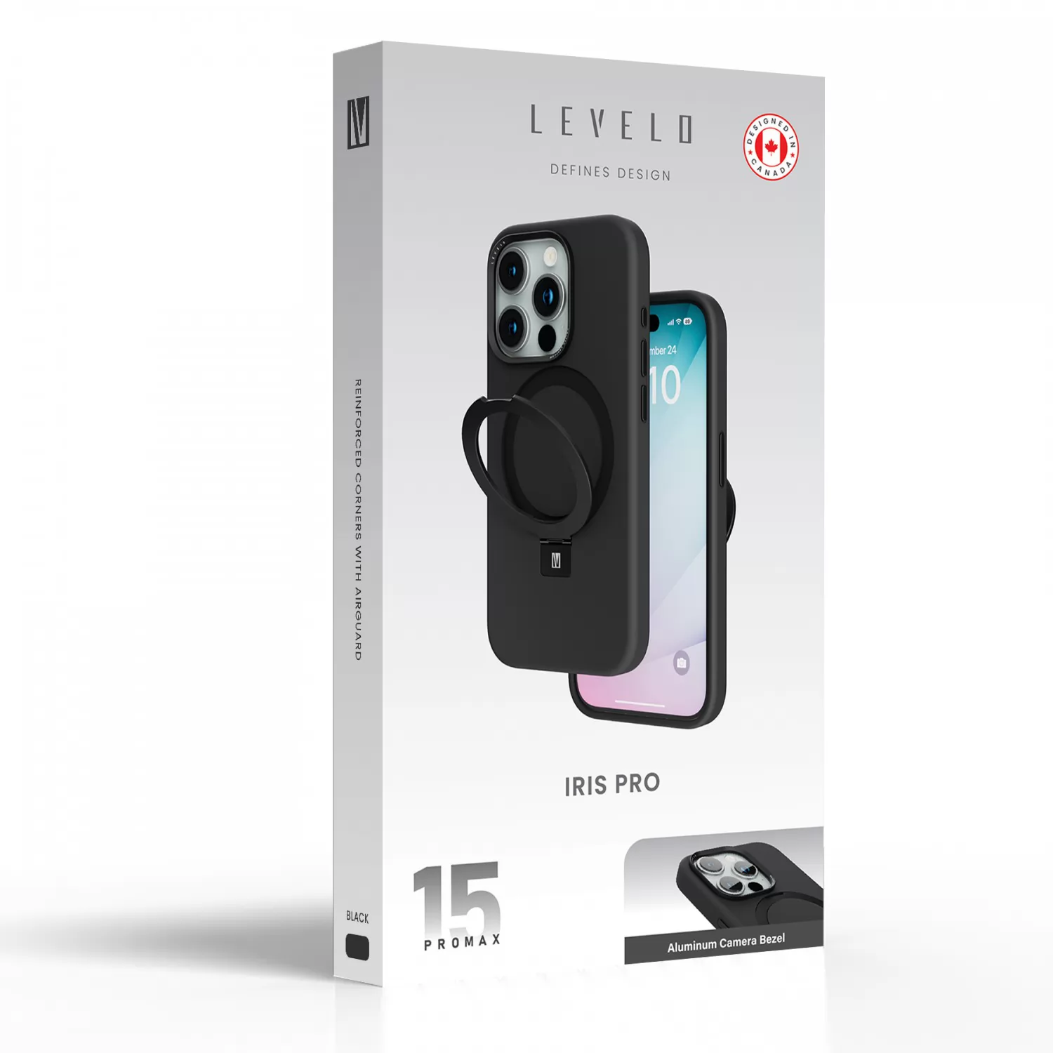 قاب سیلیکونی Pro Liquide For iPhone 15 Pro Max - مشکی - برند لِوِلو Levelo