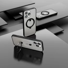 قاب  استند چند منظوره MagSafe Ringo برای آیفون 14 پرو - مشکی - برند لِوِلو Levelo - تصویر 3