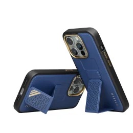 قاب Morphix Cuero Gripstand برای آیفون 15 پرو - آبی - برند لِوِلو Levelo - تصویر 4