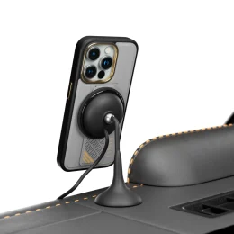 قاب Morphix Cuero Gripstand برای آیفون 15 پرو - خاکستری - برند لِوِلو Levelo - تصویر 3