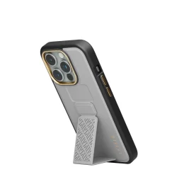 قاب Morphix Cuero Gripstand برای آیفون 15 پرو - خاکستری - برند لِوِلو Levelo - تصویر 6