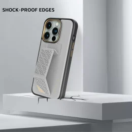 قاب Morphix Cuero Gripstand برای آیفون 15 پرو - خاکستری - برند لِوِلو Levelo - تصویر 9