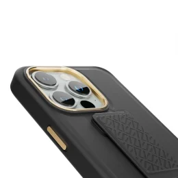 قاب Morphix Cuero Gripstand برای iPhone 15 Pro Max - مشکی - برند لِوِلو Levelo - تصویر 6