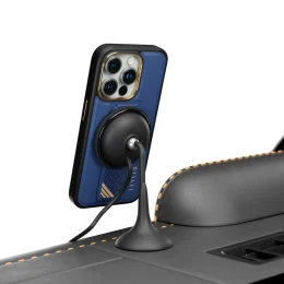 قاب Morphix Cuero Gripstand برای iPhone 15 Pro Max - آبی - برند لِوِلو Levelo - تصویر 3