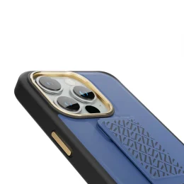 قاب Morphix Cuero Gripstand برای iPhone 15 Pro Max - آبی - برند لِوِلو Levelo - تصویر 5