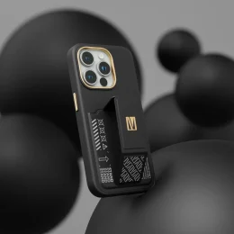 قاب Morphix Gripstand با نگهدارنده کارت برای iPhone 15 Pro - مشکی - برند لِوِلو Levelo - تصویر 5