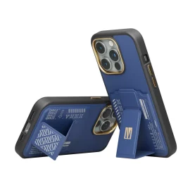 قاب Morphix Gripstand با نگهدارنده کارت برای iPhone 15 Pro - آبی - برند لِوِلو Levelo - تصویر 4