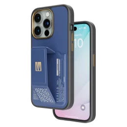 قاب Morphix Gripstand با نگهدارنده کارت برای iPhone 15 Pro - آبی - برند لِوِلو Levelo - تصویر 6