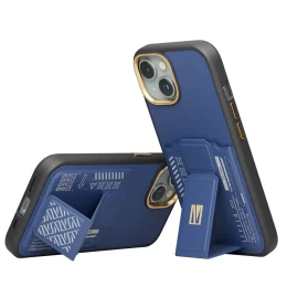 قاب Morphix Gripstand با نگهدارنده کارت برای iPhone 15 Plus - آبی - برند لِوِلو Levelo - تصویر 4