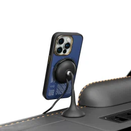 قاب Morphix Gripstand با نگهدارنده کارت برای iPhone 15 Pro Max - آبی - برند لِوِلو Levelo - تصویر 5