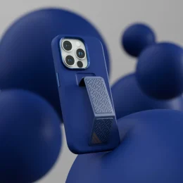 قاب سیلیکونی Morphix با دستگیره چرمی برای iPhone 15 Pro - آبی عمیق - برند لِوِلو Levelo - تصویر 8