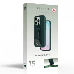 قاب سیلیکونی Morphix با دستگیره چرمی برای آیفون 15 پرو -  - برند لِوِلو Levelo - تصویر 7