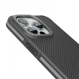 قاب Ox Carbon برای آیفون 15 پرو - خاکستری - برند لِوِلو Levelo - تصویر 5