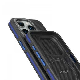قاب Ox Carbon برای iPhone 15 Pro Max -Blue - برند لِوِلو Levelo - تصویر 4