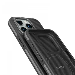 قاب Ox Carbon برای آیفون 15 پرو مکس - خاکستری - برند لِوِلو Levelo - تصویر 4