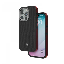 قاب Ox Carbon برای آیفون 15 پرو مکس - قرمز - برند لِوِلو Levelo - تصویر 6