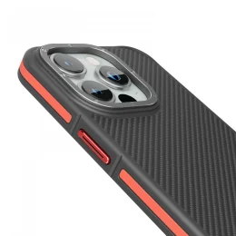 قاب Ox Carbon برای آیفون 15 پرو - قرمز - برند لِوِلو Levelo - تصویر 6