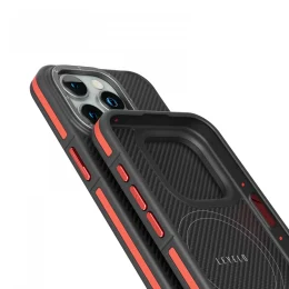 قاب Ox Carbon برای آیفون 15 پرو - قرمز - برند لِوِلو Levelo - تصویر 7