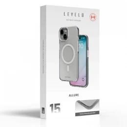 قاب PC Allure برای iPhone 15 - Clear - برند لِوِلو Levelo - تصویر 4