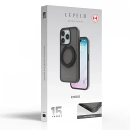 قاب  استند چند منظوره MagSafe Ringo برای iPhone 15 Pro Max - مشکی - برند لِوِلو Levelo - تصویر 3