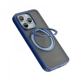 قاب  استند چند منظوره MagSafe Ringo برای iPhone 15 Pro Max - آبی - برند لِوِلو Levelo - تصویر 8