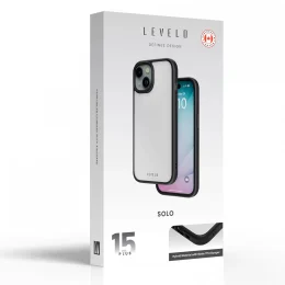 قاب سولو برای آیفون 15 پلاس - مشکی - برند لِوِلو Levelo - تصویر 4