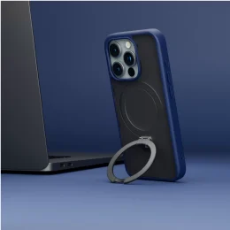 کیف Verona برای iPhone 15 Pro Max - آبی عمیق - برند لِوِلو Levelo - تصویر 3
