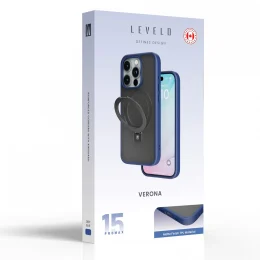 کیف Verona برای iPhone 15 Pro Max - آبی عمیق - برند لِوِلو Levelo - تصویر 7