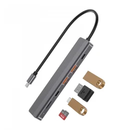 هاب 6 پورت USB-C پاورولوژی مدل P61HBCGY - تصویر 3