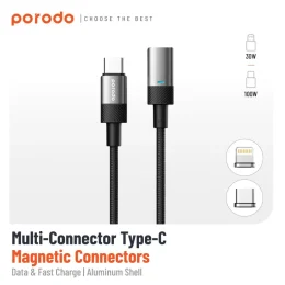 کابل Type-c به Lightning پرودو مدل PD-100WC2CL طول 1.2 متر - تصویر 3