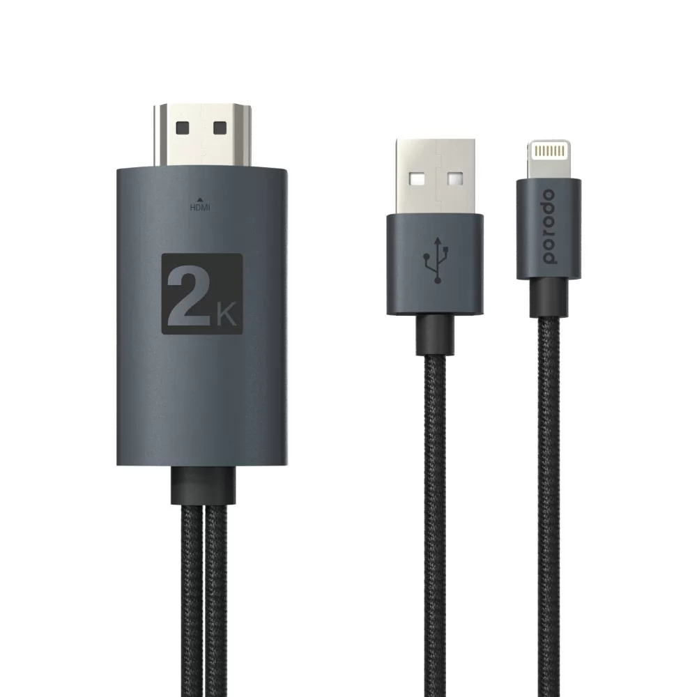 کابل تبدیل HDMI به USB / لایتنینگ پرودو مدل PD-ABHDL2 طول 2 متر