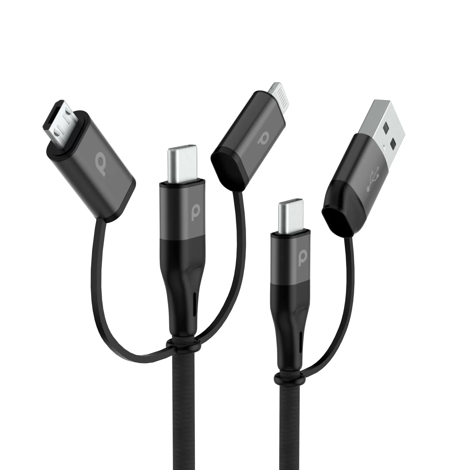 کابل چندمنظوره (Lightning / Micro USB / Type-C) پرودو مدل PD-LCMUBR طول 1.2 متر