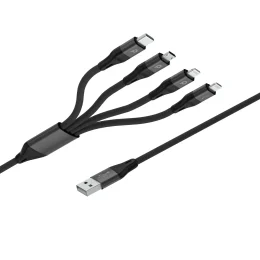 کابل 4 در 1 ( Lightning 2X / Micro USB / Type-C ) پرودو مدل PD-LLCMBR - تصویر 4