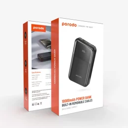 پاوربانک پرودو مدل Built in removable cables ظرفیت 10000 میلی آمپر ساعت - تصویر 6