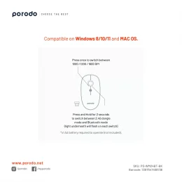 موس بی سیم پرودو مدل PD-WM24BT - تصویر 2