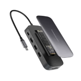 هاب 6 پورت Type C و هارد SSD 512GB پاورولوژی مدل PWSDHB512 - تصویر 2