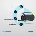 اسپیکر بلوتوثی پاورولوژی مدل PWLAU012 همراه با میکروفون - تصویر 3