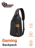کیسه PU SLING مقاوم در برابر آب با پورت USB-C - مشکی - برند پرودو گیمینگ Porodo gaming - تصویر 5