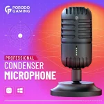 میکروفون پایه کاردیوید با پایه ثابت - مشکی - برند پرودو گیمینگ Porodo gaming - تصویر 7