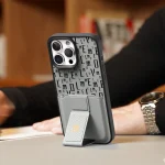 CASE GRIPSTAND MORPHIX با نگهدارنده کارت برای iPhone 16 PRO - GRAY - برند لِوِلو Levelo - تصویر 5