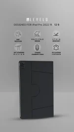 کیف ELEGANTE FOLIO IPAD PRO 13 اینچ 2024 - مشکی - برند لِوِلو Levelo - تصویر 4
