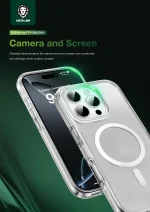 CASE MAGSAFE ULTRA CLEAR FOR IPHONE 16 PRO - CLEAR - برند گرین لاین Green lion - تصویر 2