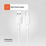 کابل یو اس بی آ به سی پی وی سی 1.2M - سفید - برند پرودو Porodo - تصویر 9