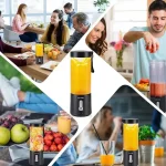 مخلوط کن قابل حمل LIFESTYLE با درب اضافی پایین 450 میلی لیتر - مشکی - برند پرودو Porodo - تصویر 3
