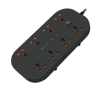 سوکت آبی 8 AC با پورت USB-A X1 USB-C X3 UK (3M WIRE) - مشکی - برند پرودو Porodo - تصویر 7