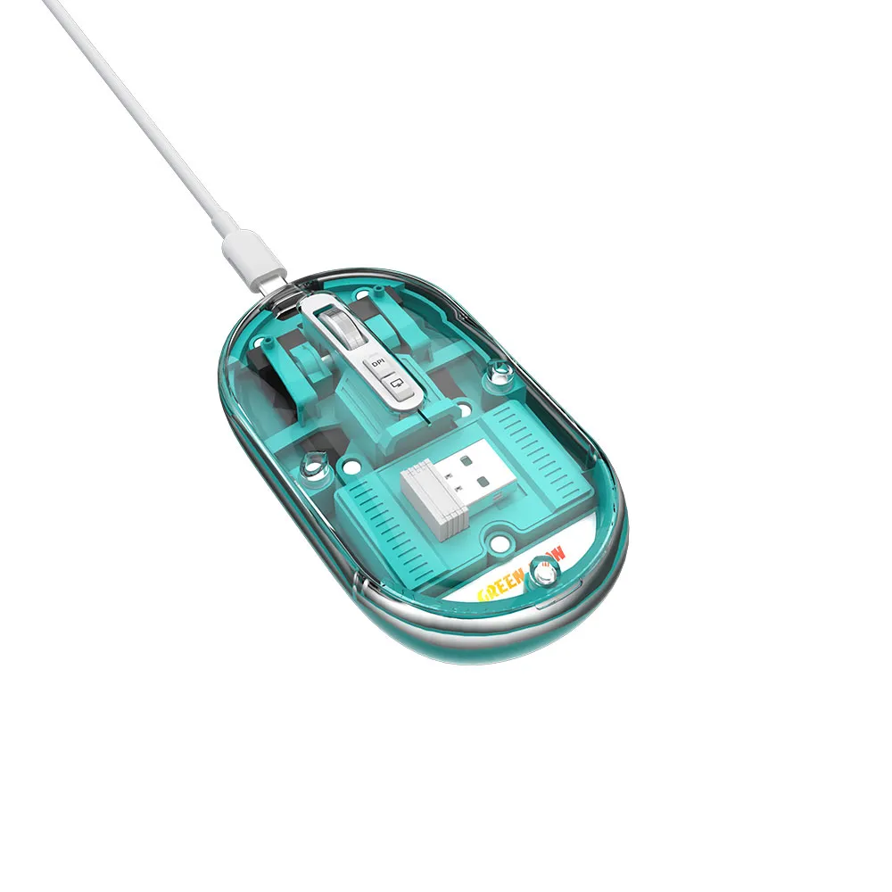 ماوس شفاف LITE - سبز - برند گرین لاین Green lion ماوس شفاف LITE - سبز - برند گرین لاین Green lion - تصویر 1