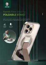 دستگیره چرمی MAGSAFE برای iPhone 16PRO MAX - قهوه ای - برند گرین لاین Green lion - تصویر 3
