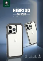 قاب محافظ HIBRIDO سبز برای iPhone 13 PRO MAX (6.7 اینچ) - مشکی - برند گرین لاین Green lion - تصویر 4