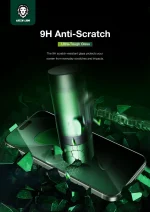 شیشه حریم خصوصی سه بعدی پیکاسو با سینی تراز IPHONE 16PRO - مشکی - برند گرین لاین Green lion - تصویر 10