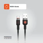 آلوم. کابل بافته آلیاژی USB TO TYPE-C 1.2M - مشکی - برند پرودو Porodo - تصویر 10